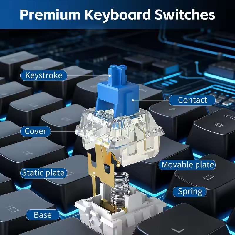 10/30 pezzi, interruttori mecc - Keyboard Gaming Blue Switch recensione e prezzo